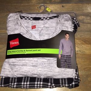 Hanes flannel pajamas set